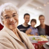 Senior woman at the holidays