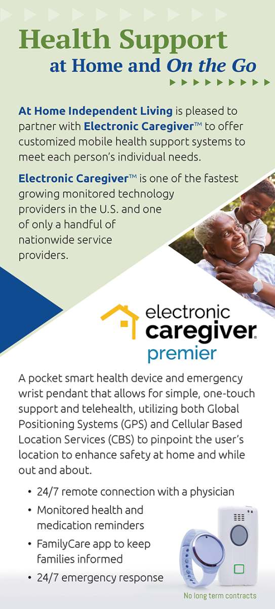 Electronic Caregiver Rack Card