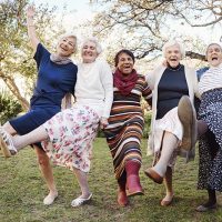 group of happy senior ladies