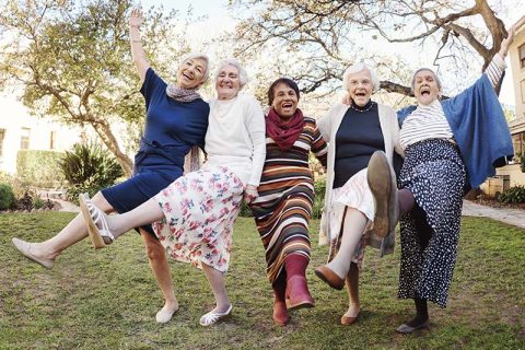 group of happy senior ladies