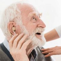 senior man with hearing loss